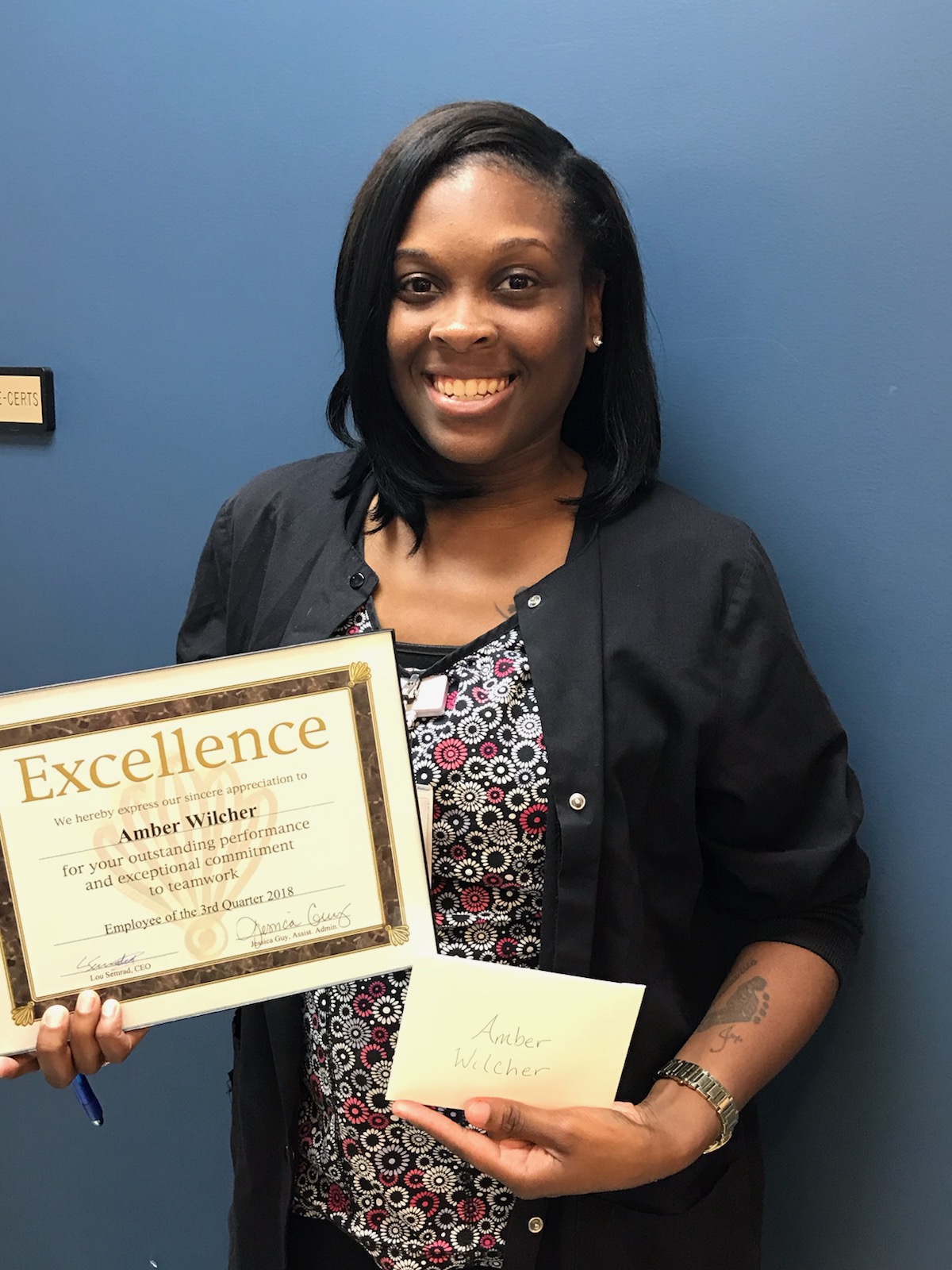 employee of the quarter jefferson hospital louisville ga